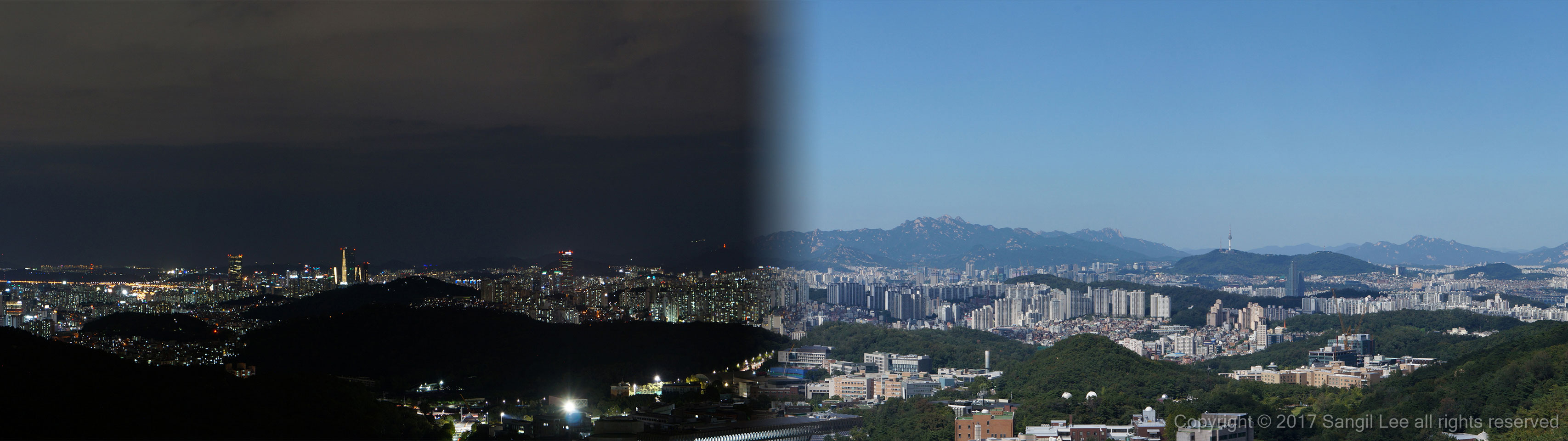 Seoul cityscape at Bldg. 301 in SNU